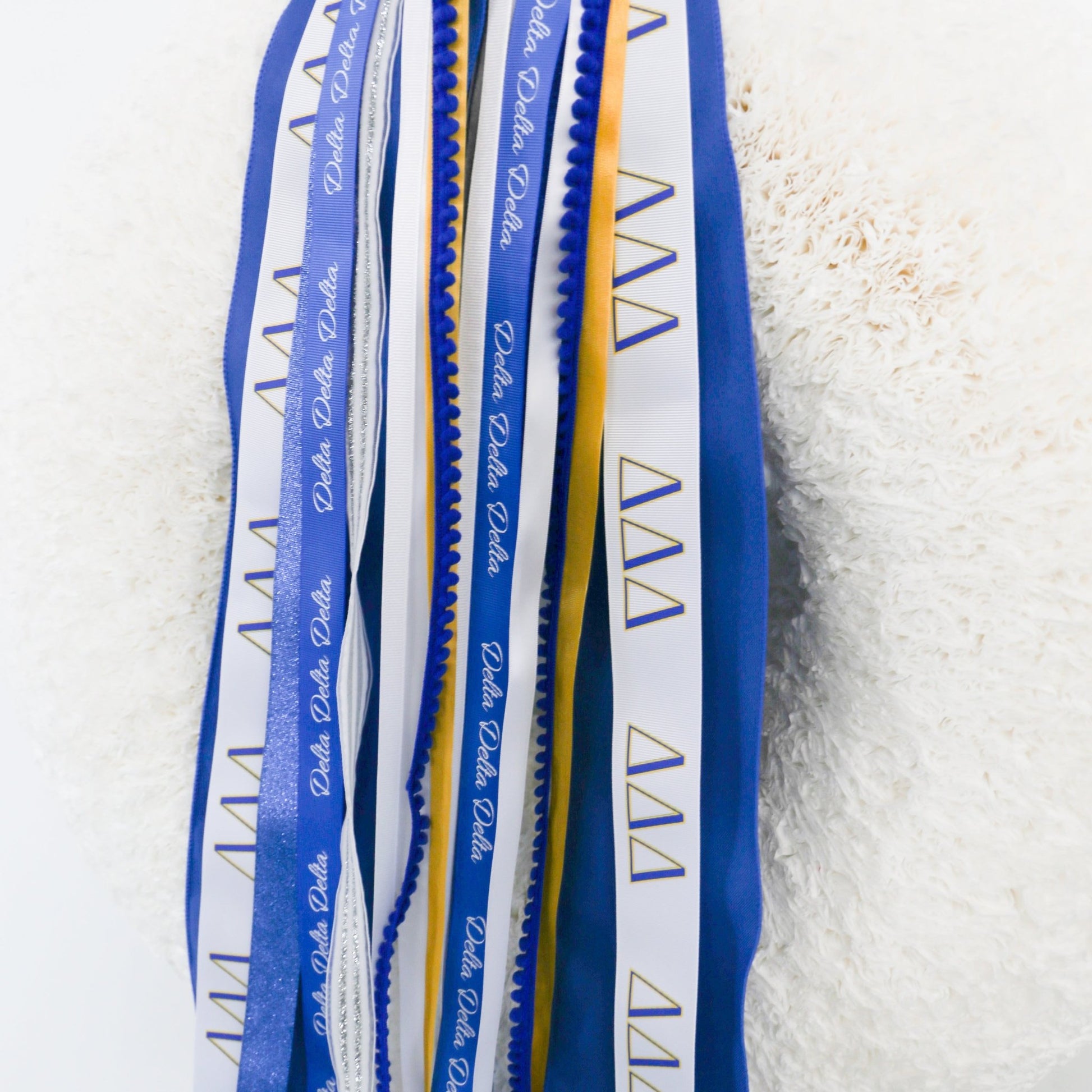 Delta Delta Delta Ribbon Set Without Bow - Knot and Spool