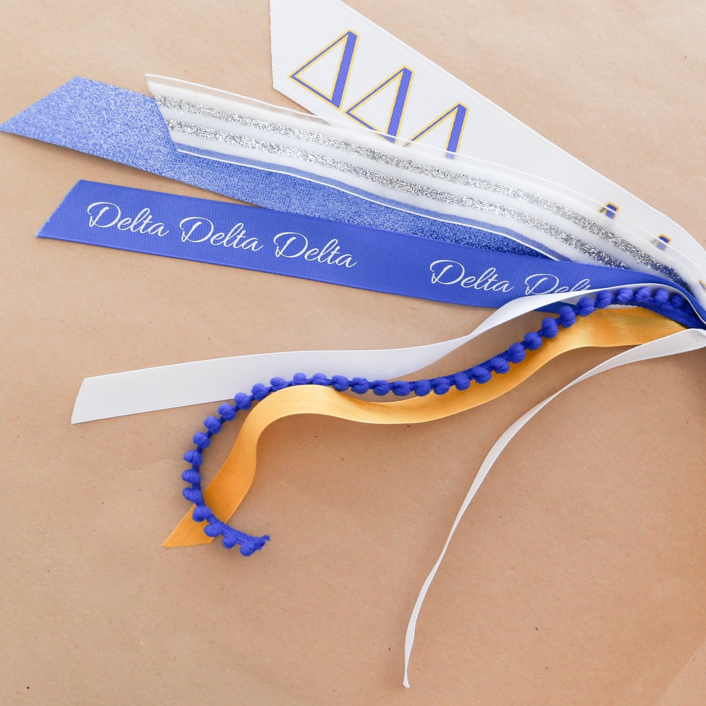 Delta Delta Delta Ribbon Tassel - Knot and Spool
