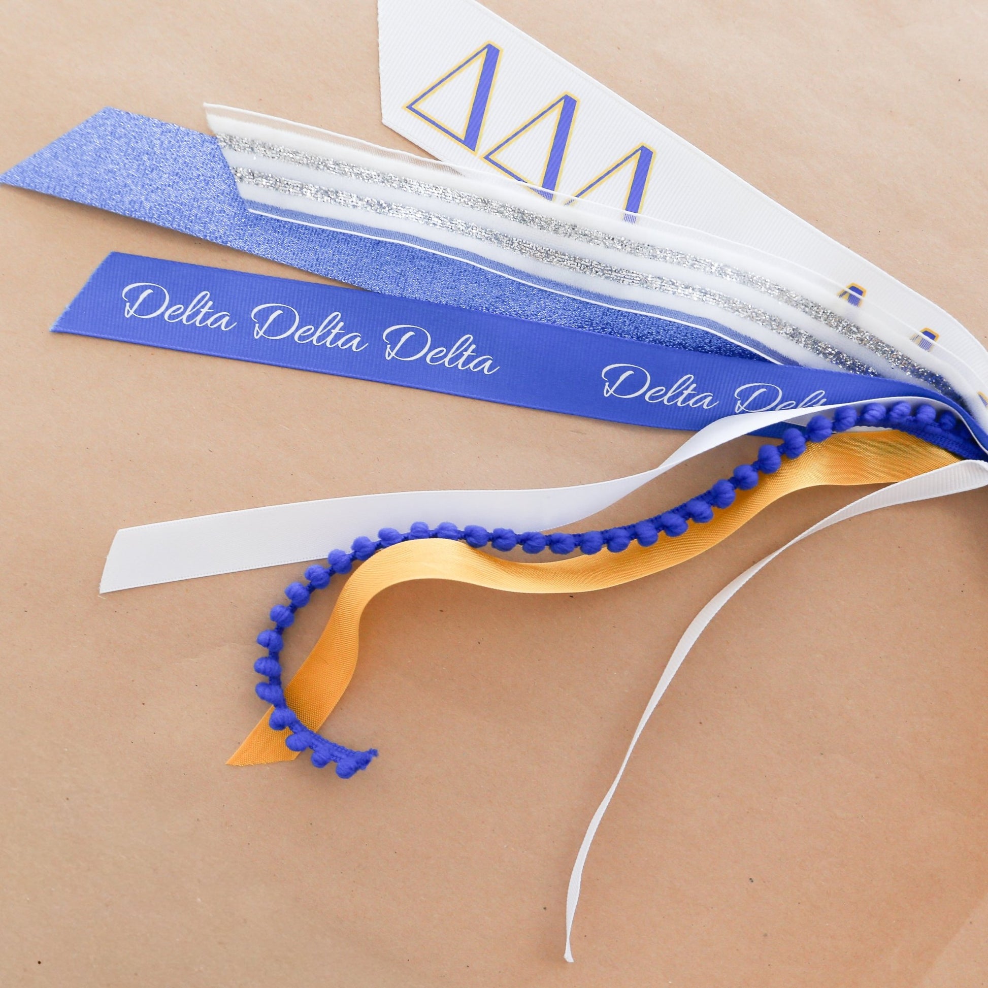 Delta Delta Delta Ribbon Tassel - Knot and Spool