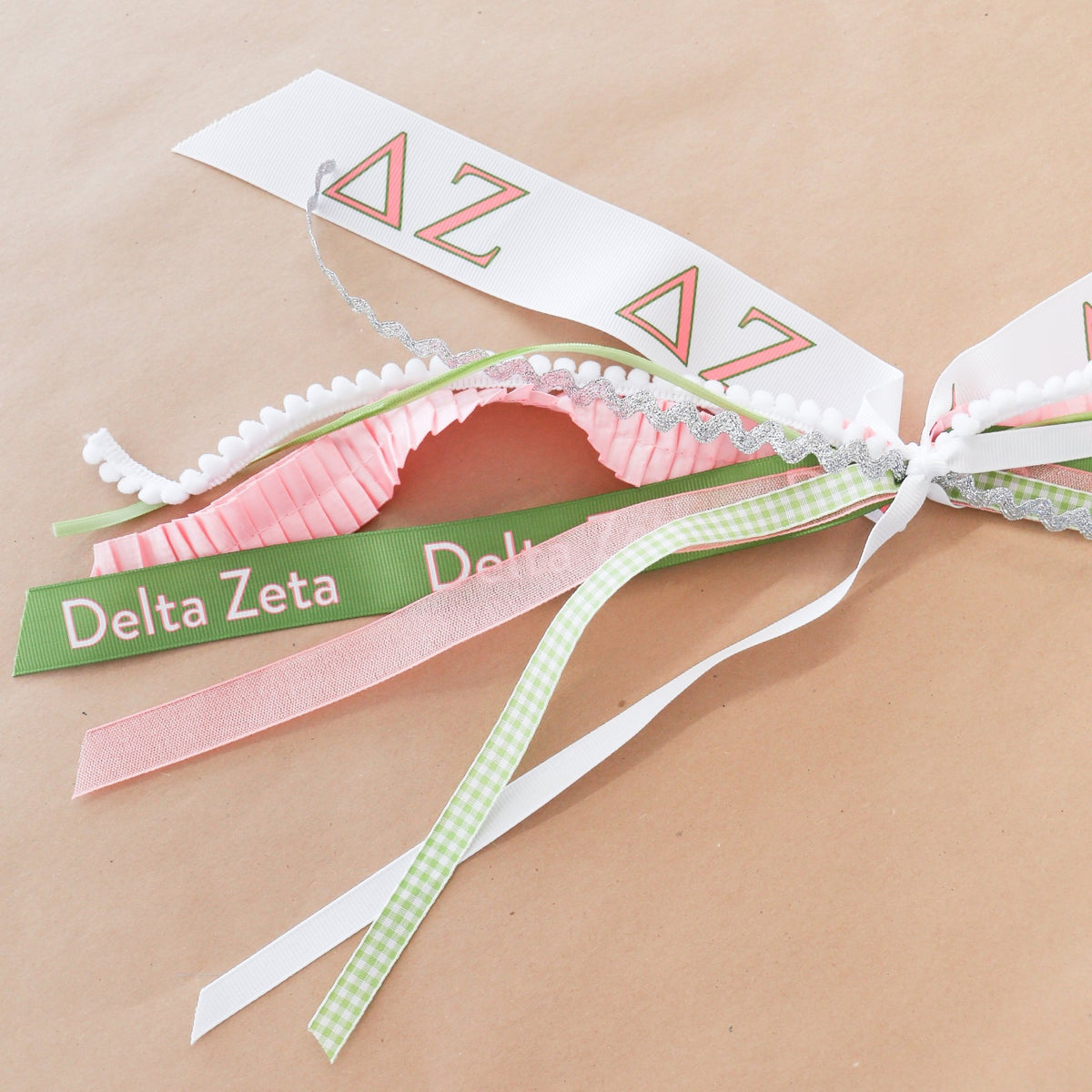 Delta Zeta Ribbon Tassel - Knot and Spool