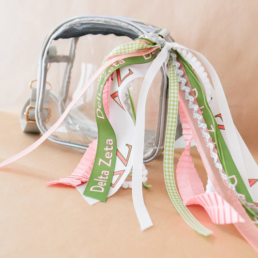 Delta Zeta Ribbon Tassel - Knot and Spool