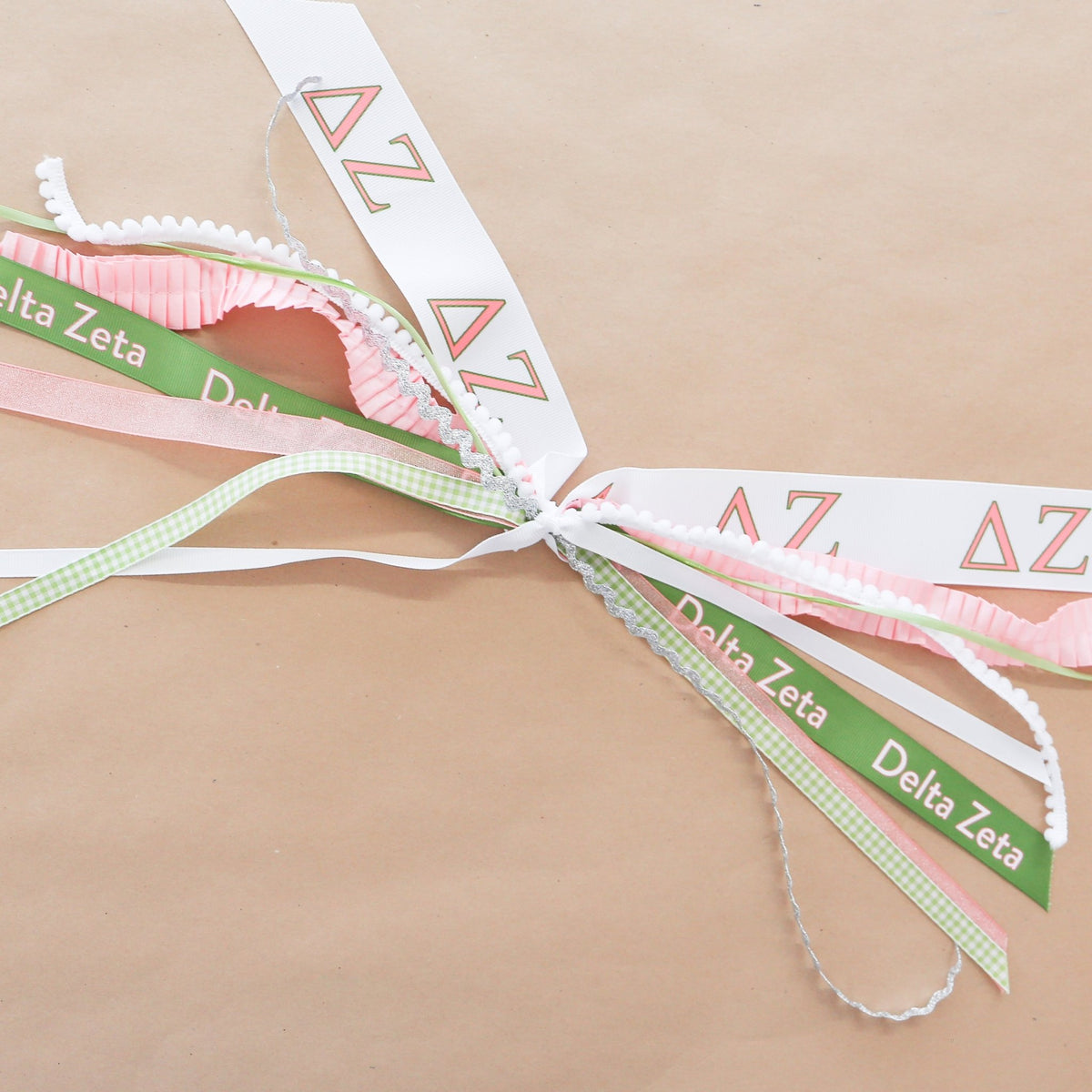 Delta Zeta Ribbon Tassel - Knot and Spool