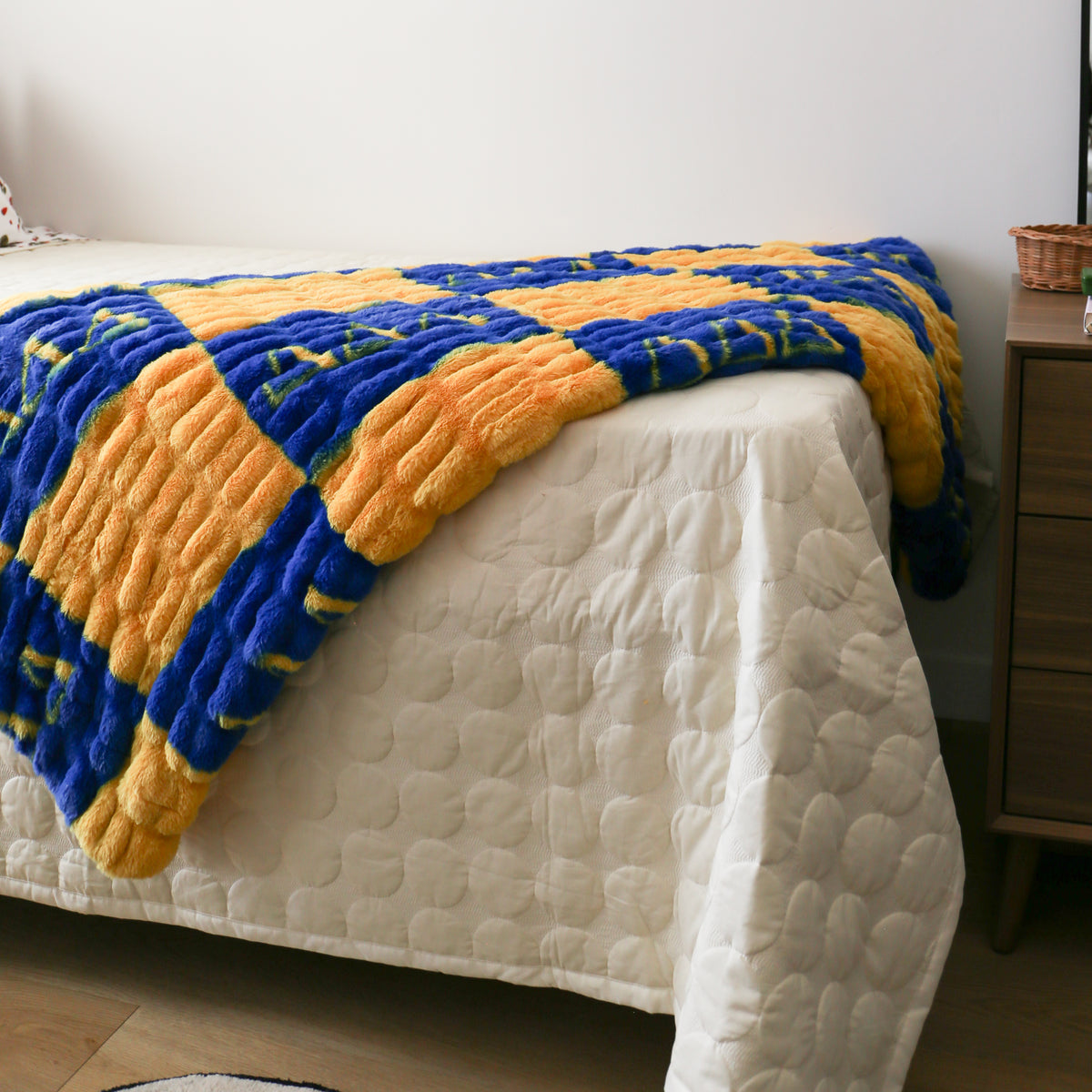Delta Delta Delta 50" x 60" Double-Sided Faux Fur Throw Blanket