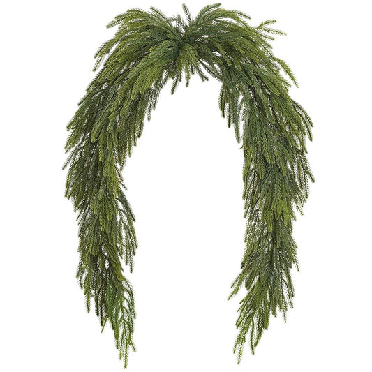 Faux Willow Pine Mantel Swag Garland | 6 - feet - Knot and Spool
