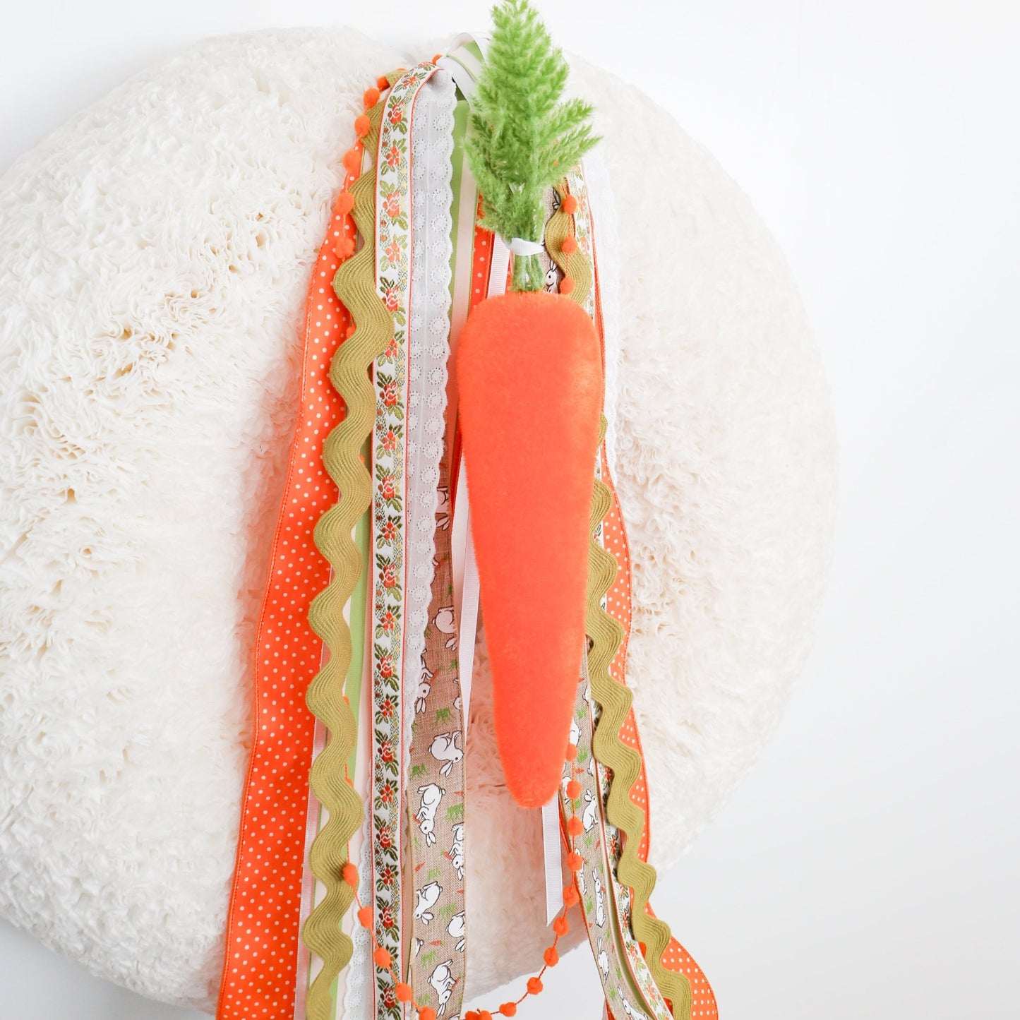 Flocked Orange Carrots - Available in Small, Medium and Large - Knot and Spool