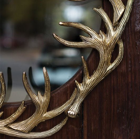 Gold Metal Deer Antler Wreath - Knot and Spool