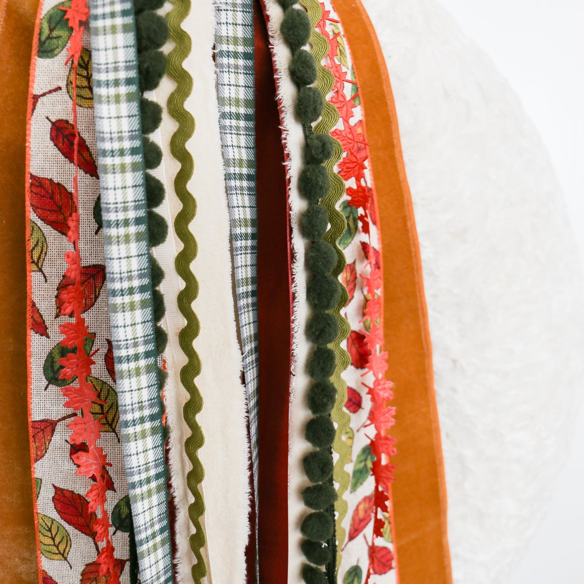 Golden Leaves RIBBON SET™ (No Bow) - Knot and Spool