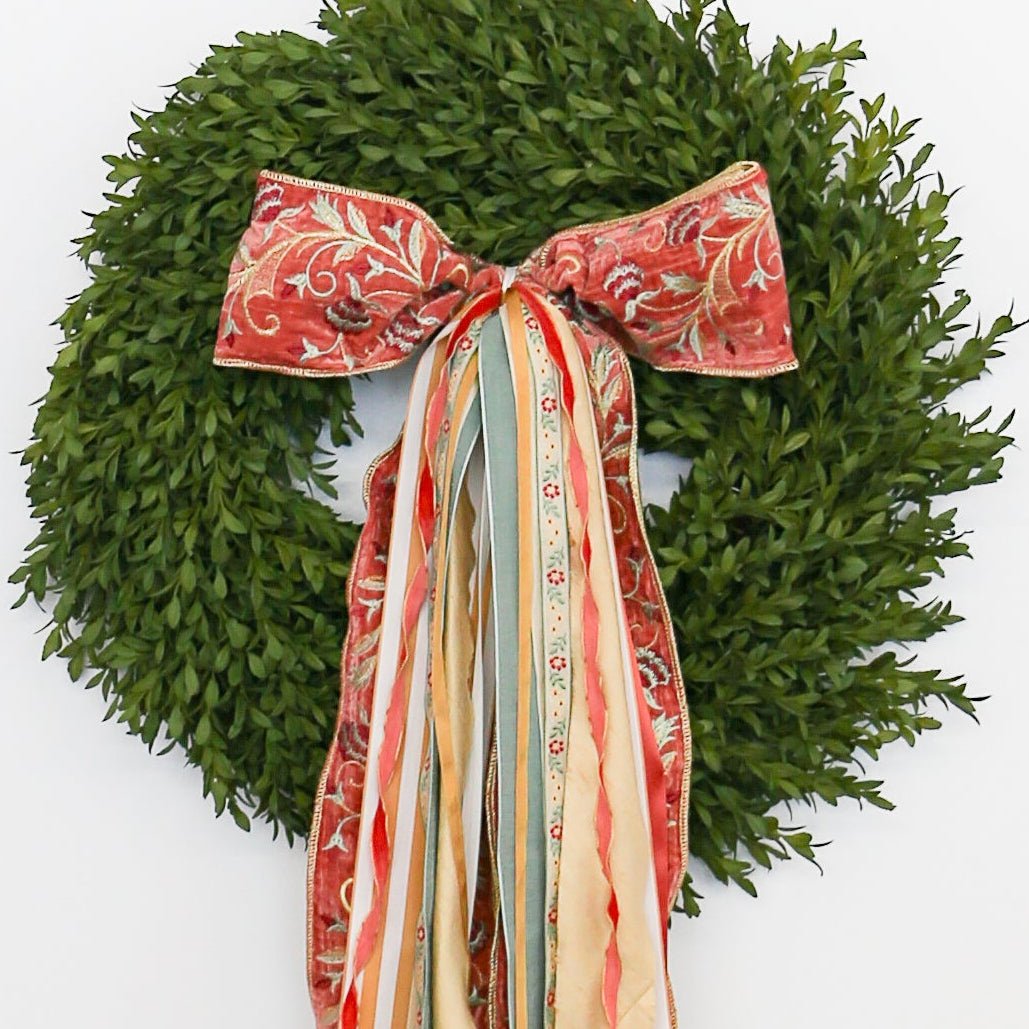 Green Tea Wreath | 18 - inch with Ribbon Set - Knot and Spool