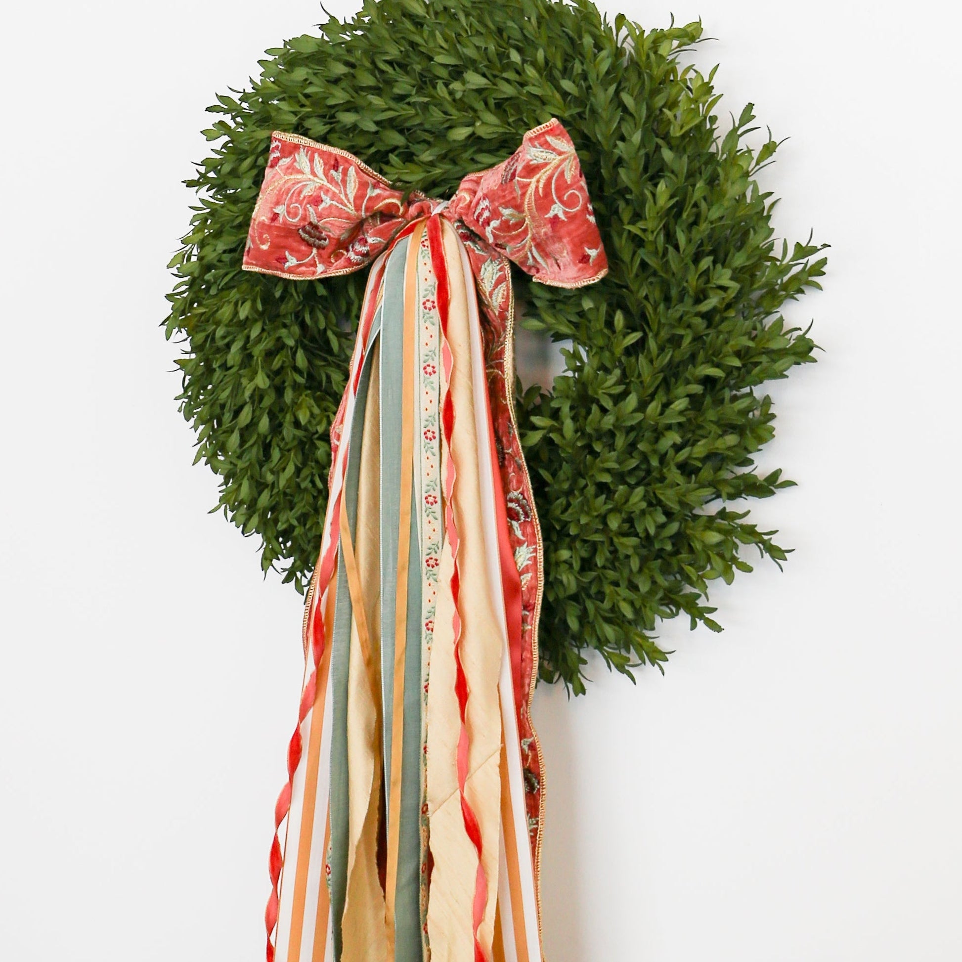 Green Tea Wreath | 18 - inch with Ribbon Set - Knot and Spool