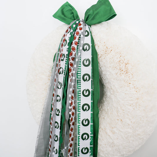 Green & White RIBBON SET™ (with Bow) - Knot and Spool