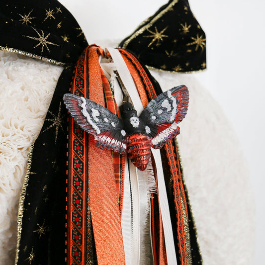 HALLOWEEN MOTH ORNAMENT | EC 4.75" - Knot and Spool