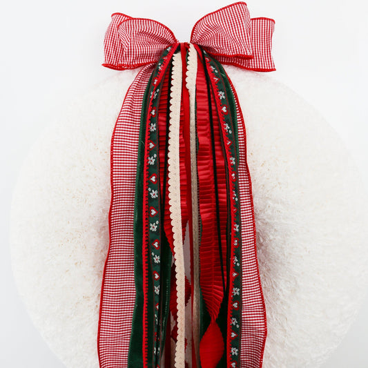 Hearts of Noel RIBBON SET™ (with Double Bow) - Knot and Spool