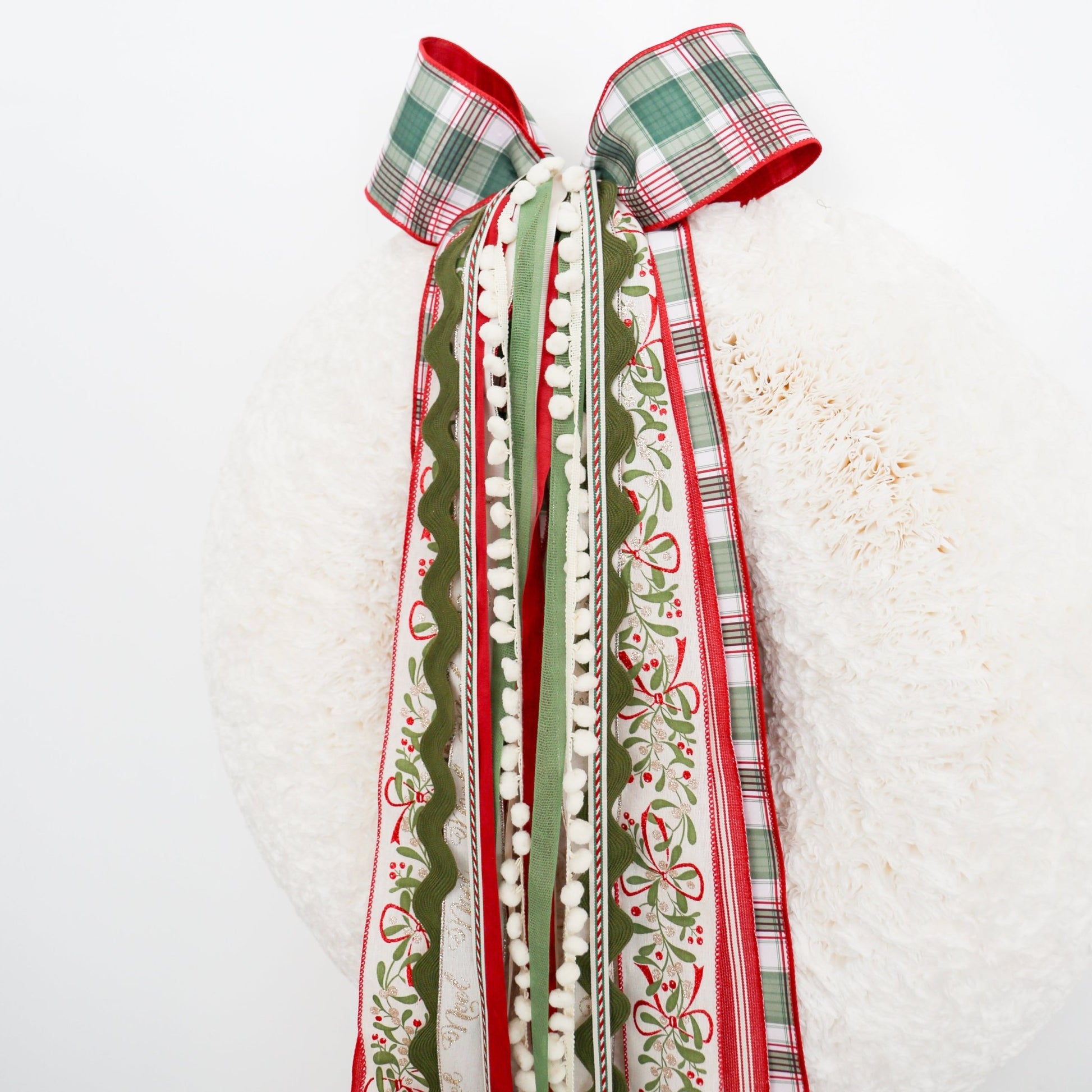 Holly and Plaid RIBBON SET™ (with Bow) - Knot and Spool