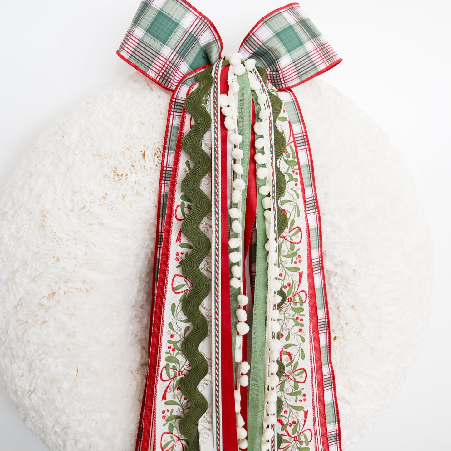 Holly and Plaid RIBBON SET™ (with Bow) - Knot and Spool
