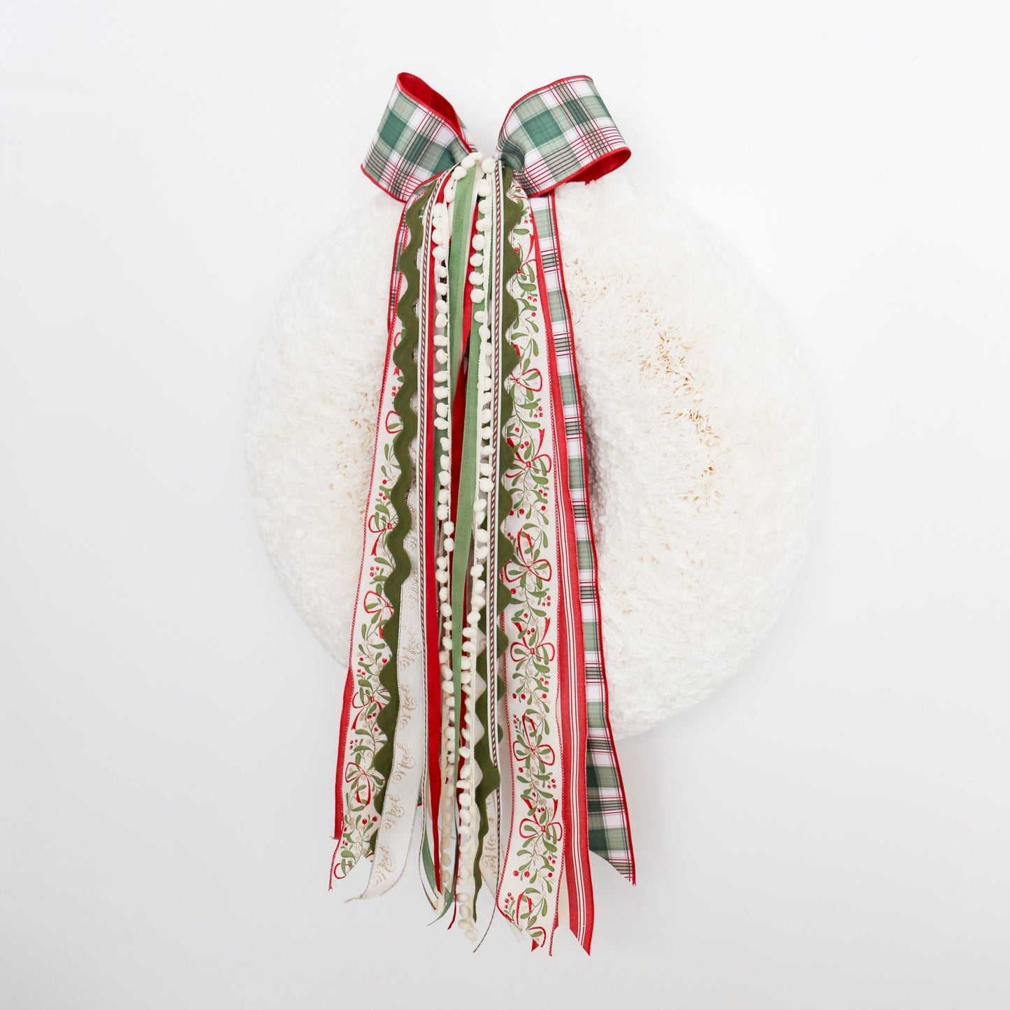 Holly and Plaid RIBBON SET™ (with Bow) - Knot and Spool