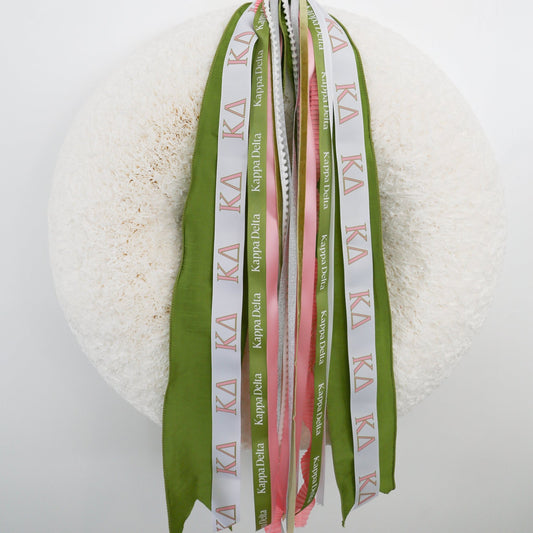 Kappa Delta Ribbon Set Without Bow - Knot and Spool