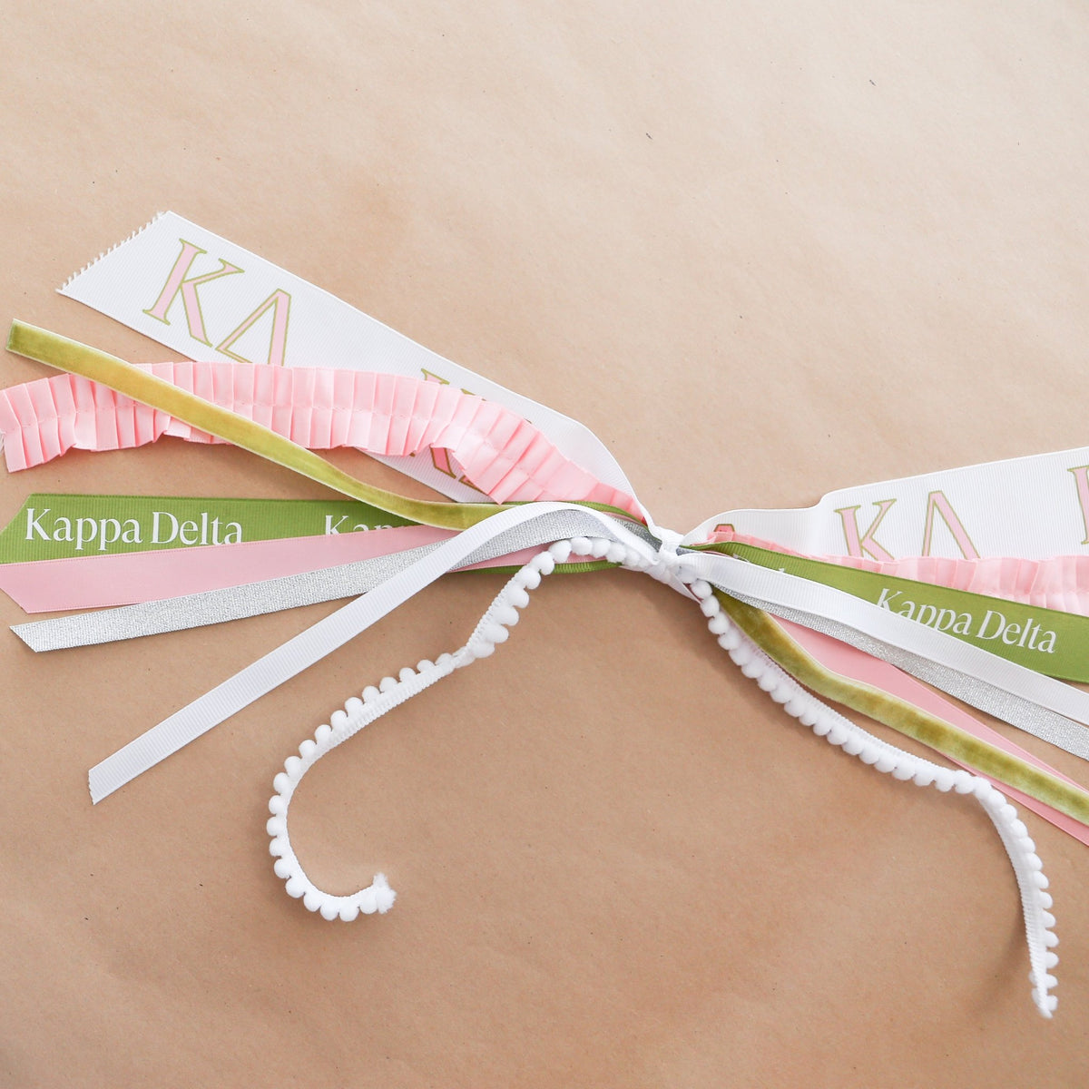 Kappa Delta Ribbon Tassel - Knot and Spool
