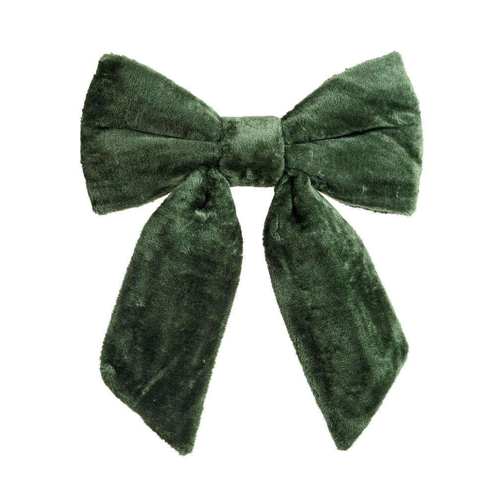 Large Green Velvet Bow - Knot and Spool