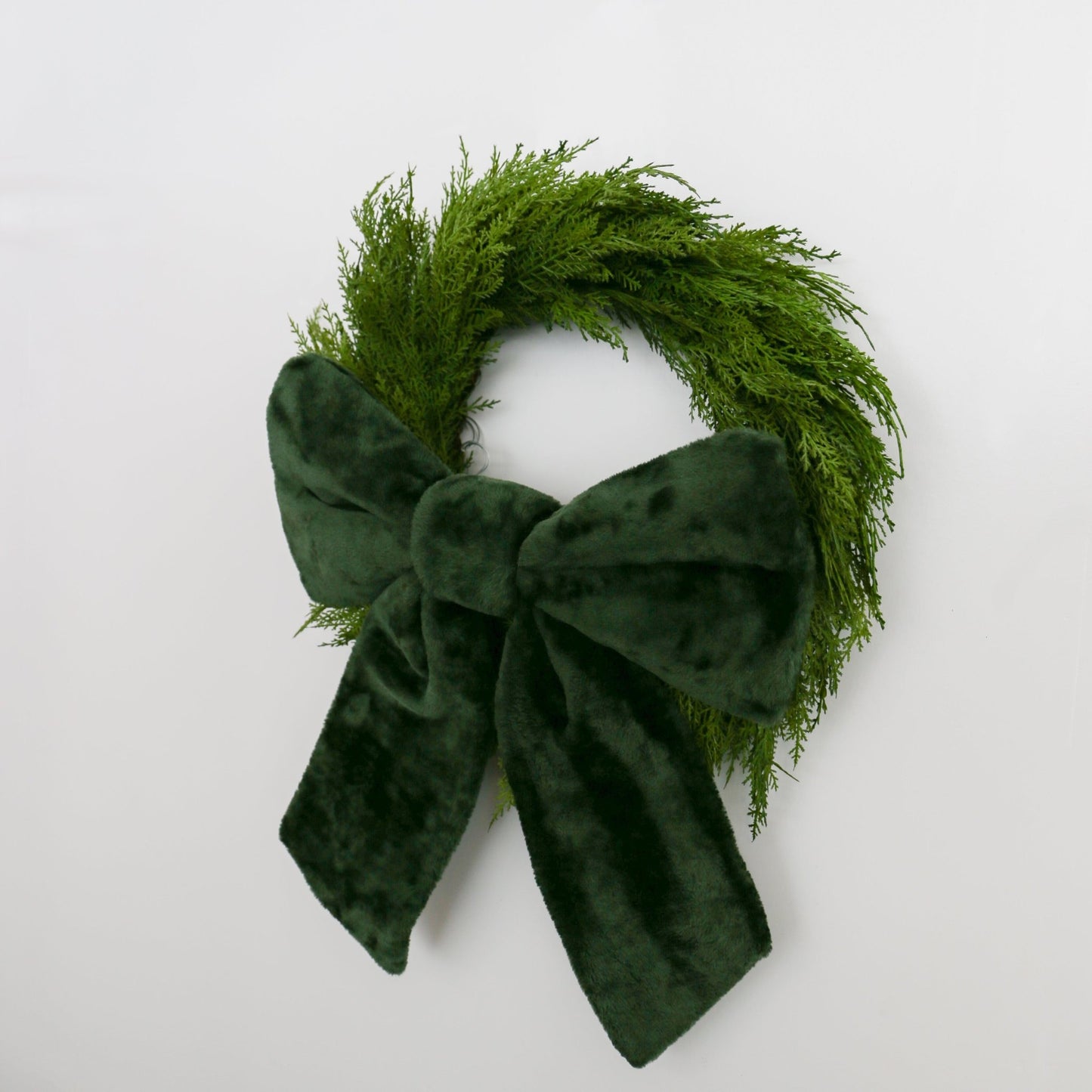Large Green Velvet Bow - Knot and Spool