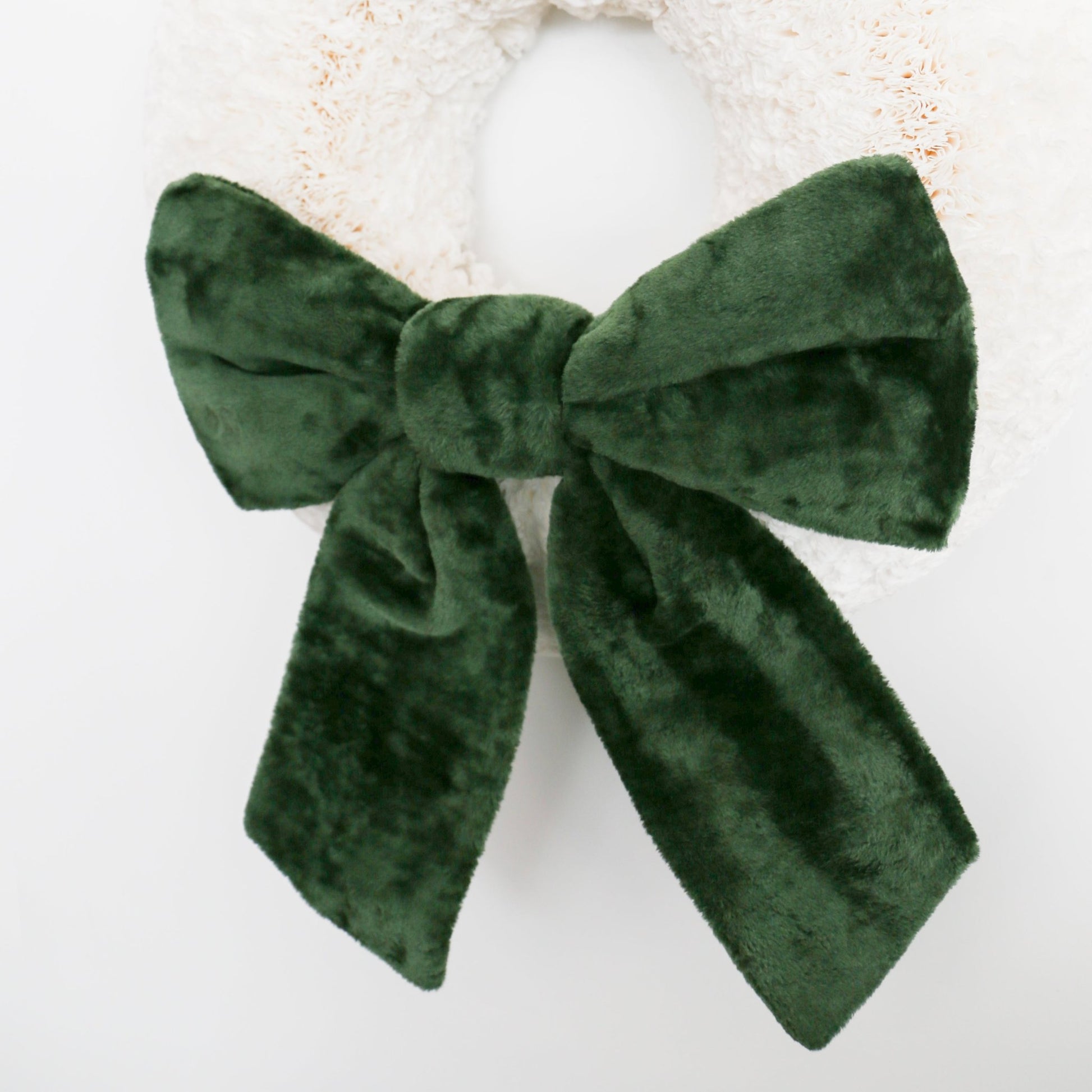 Large Green Velvet Bow - Knot and Spool