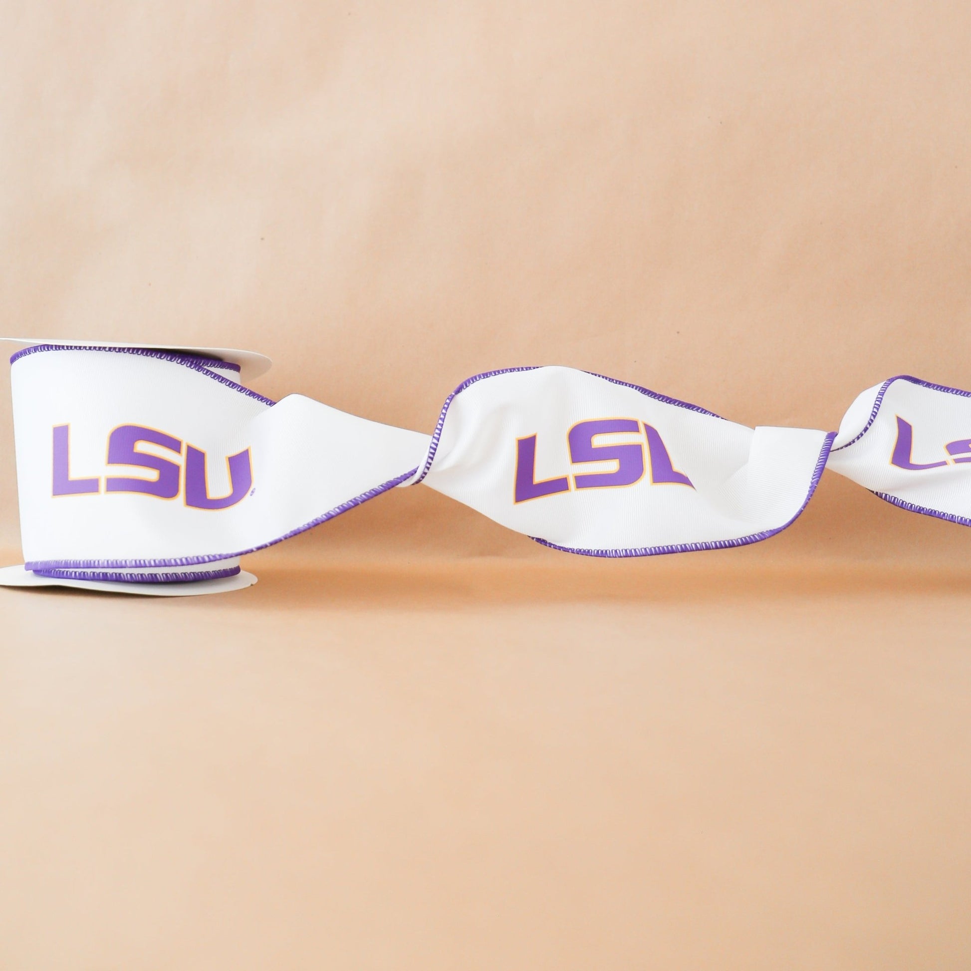 LSU Collegiate Ribbon | 4" | By the Yard - Knot and Spool