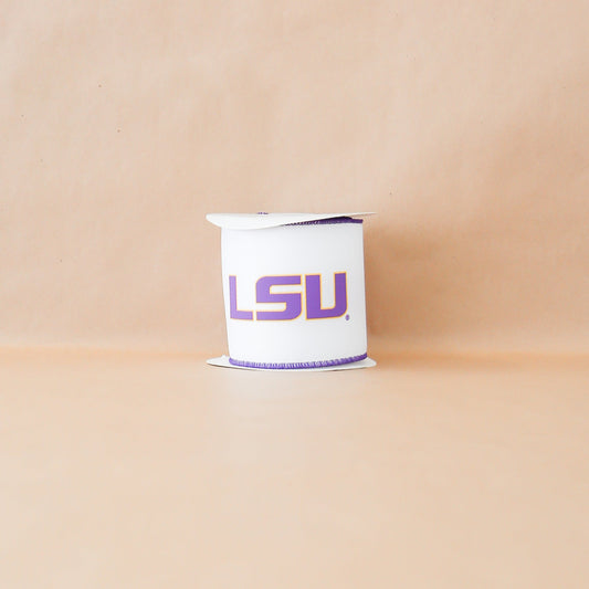 LSU Collegiate Ribbon | 4" | By the Yard - Knot and Spool