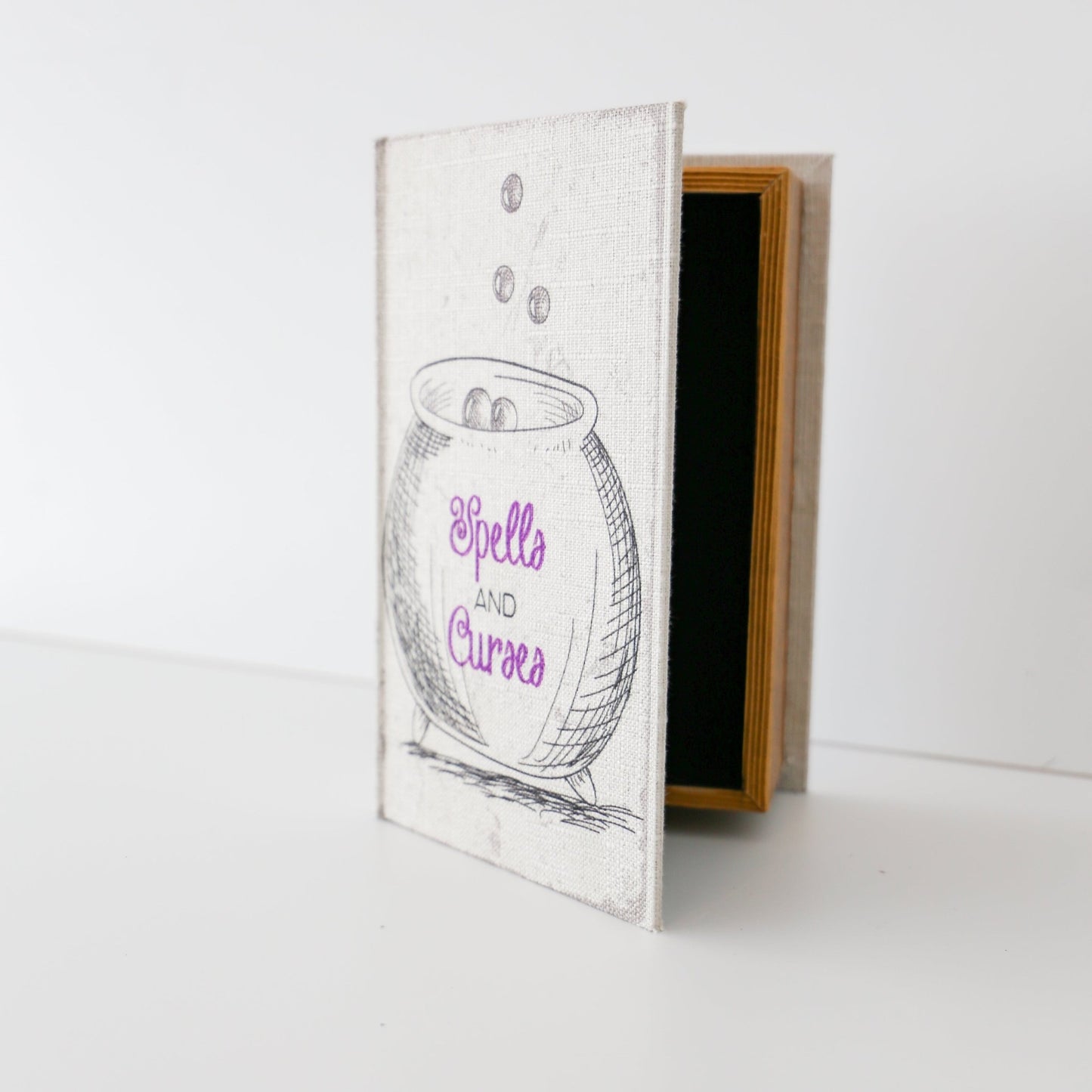 MDF & Fabric Witchy Book Stack Decor 3 A - Knot and Spool