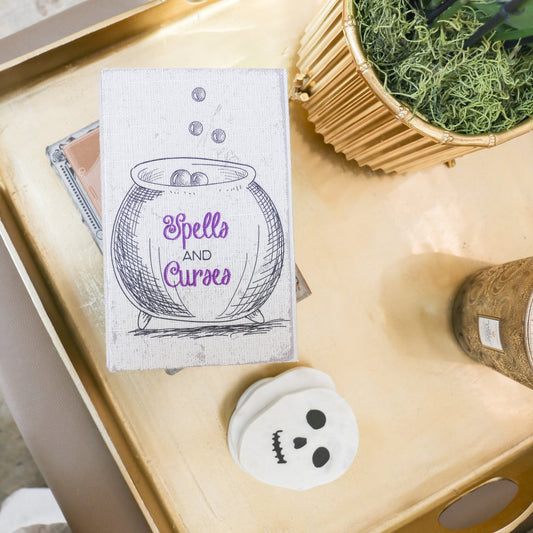 MDF & Fabric Witchy Book Stack Decor 3 A - Knot and Spool