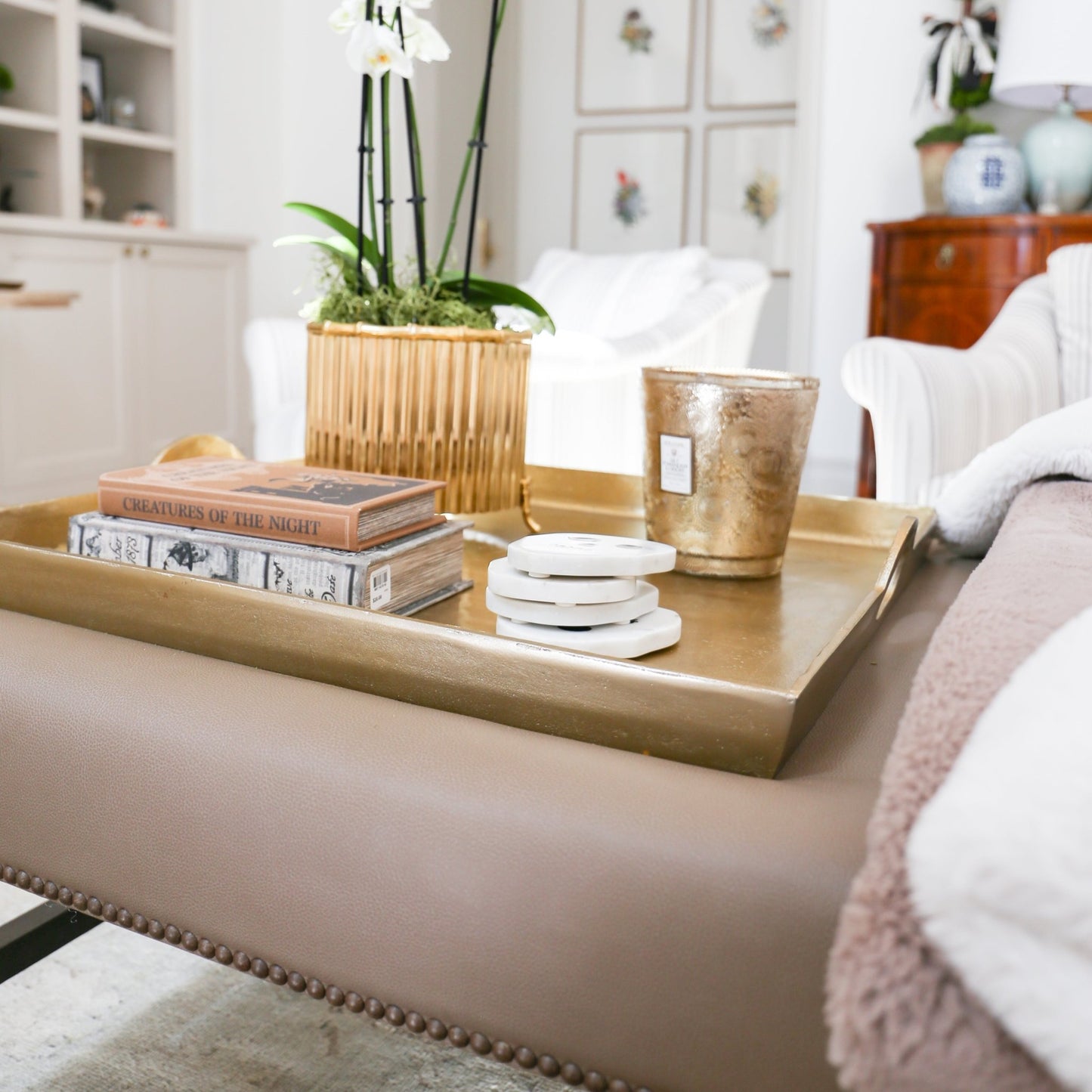 MDF & Linen Halloween Themed Book Storage Box - Knot and Spool