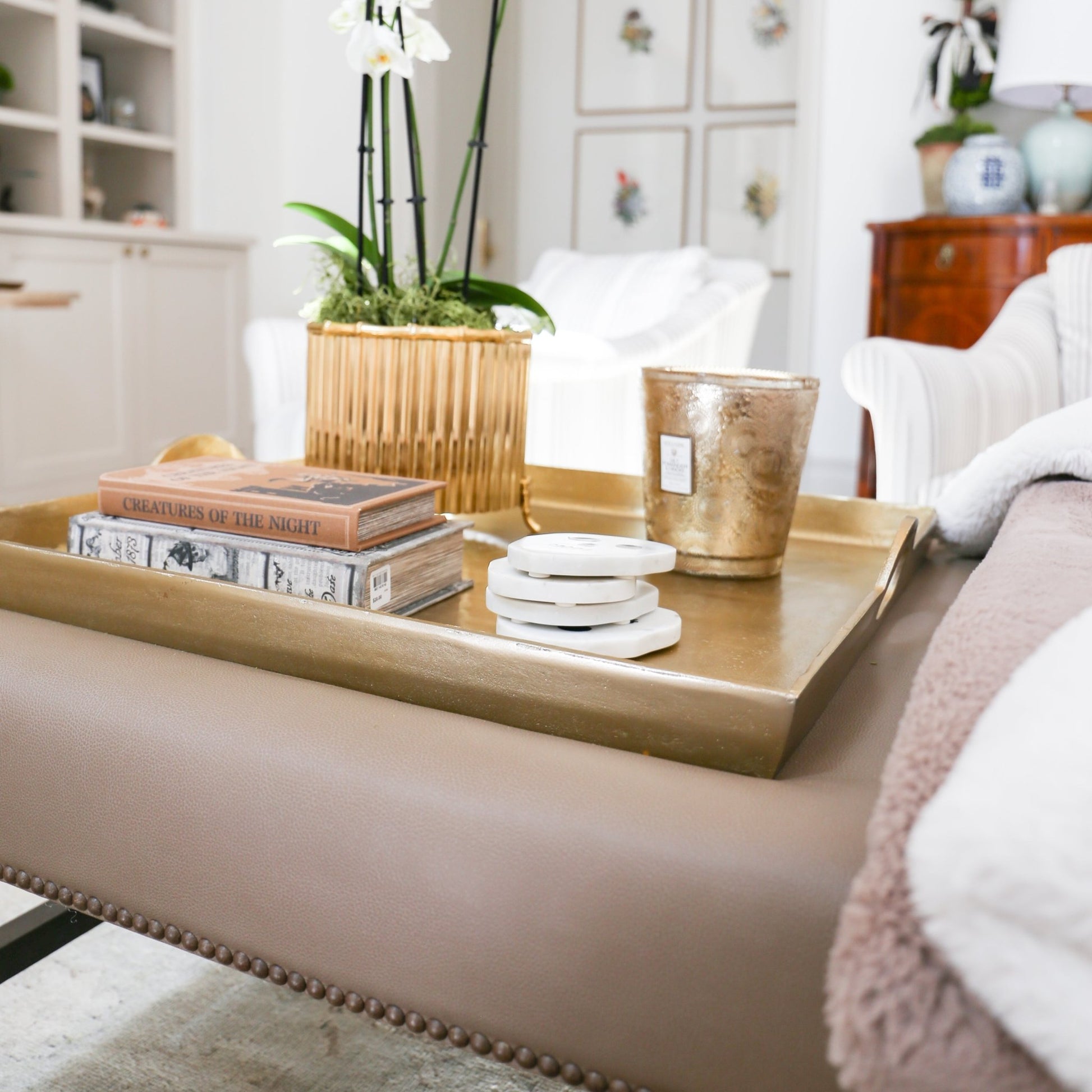 MDF & Linen Halloween Themed Book Storage Box - Knot and Spool