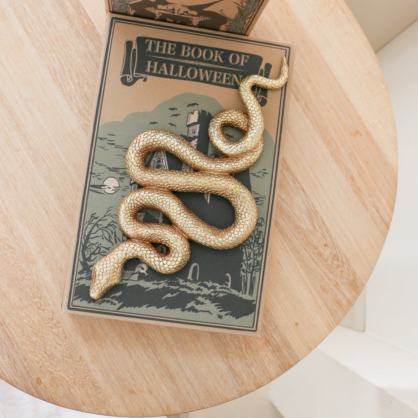 MDF & Linen Halloween Themed Book Storage Box - Knot and Spool
