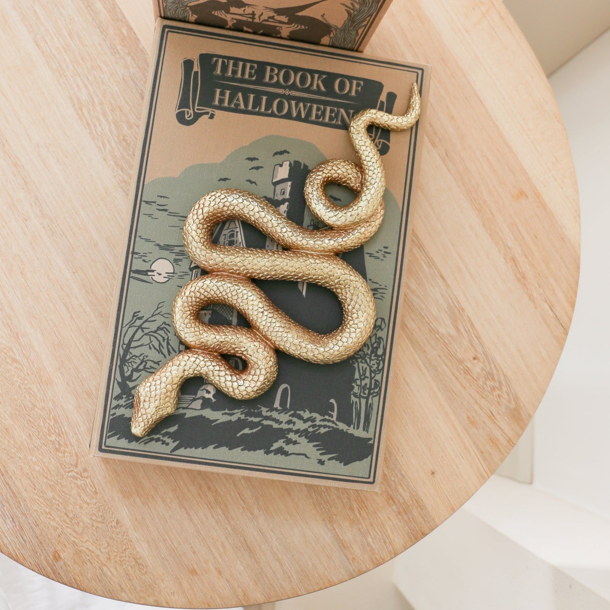 MDF & Linen Halloween Themed Book Storage Box - Knot and Spool