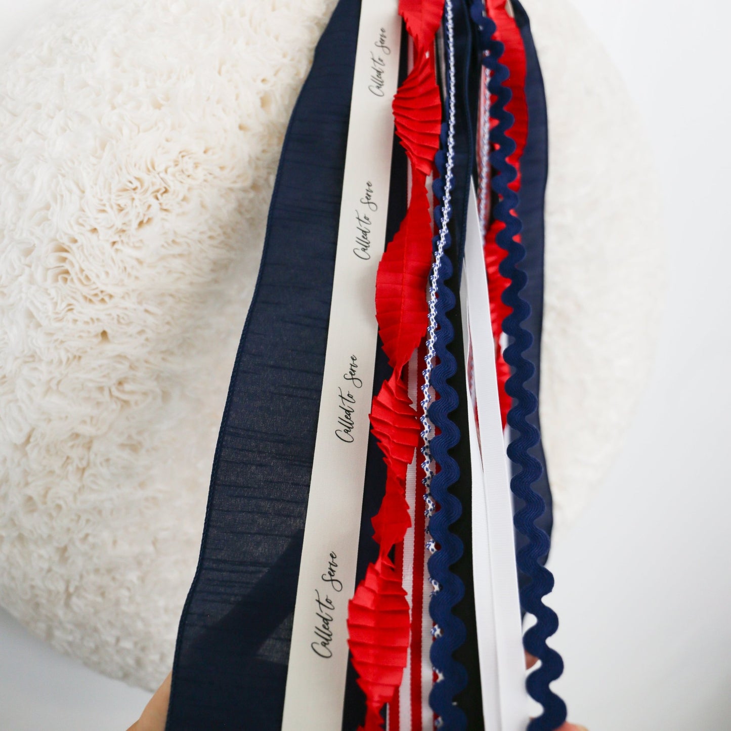 Missionary | Blue, White & Red RIBBON SET™ (without Bow) - Knot and Spool