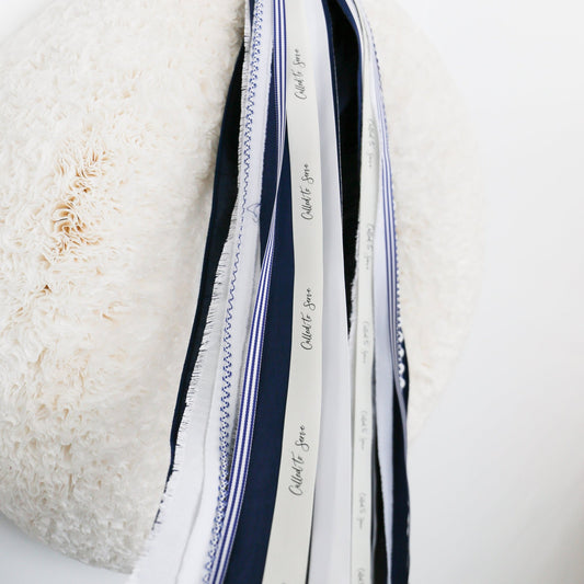 Missionary | Blue & White RIBBON SET™ (without Bow) - Knot and Spool