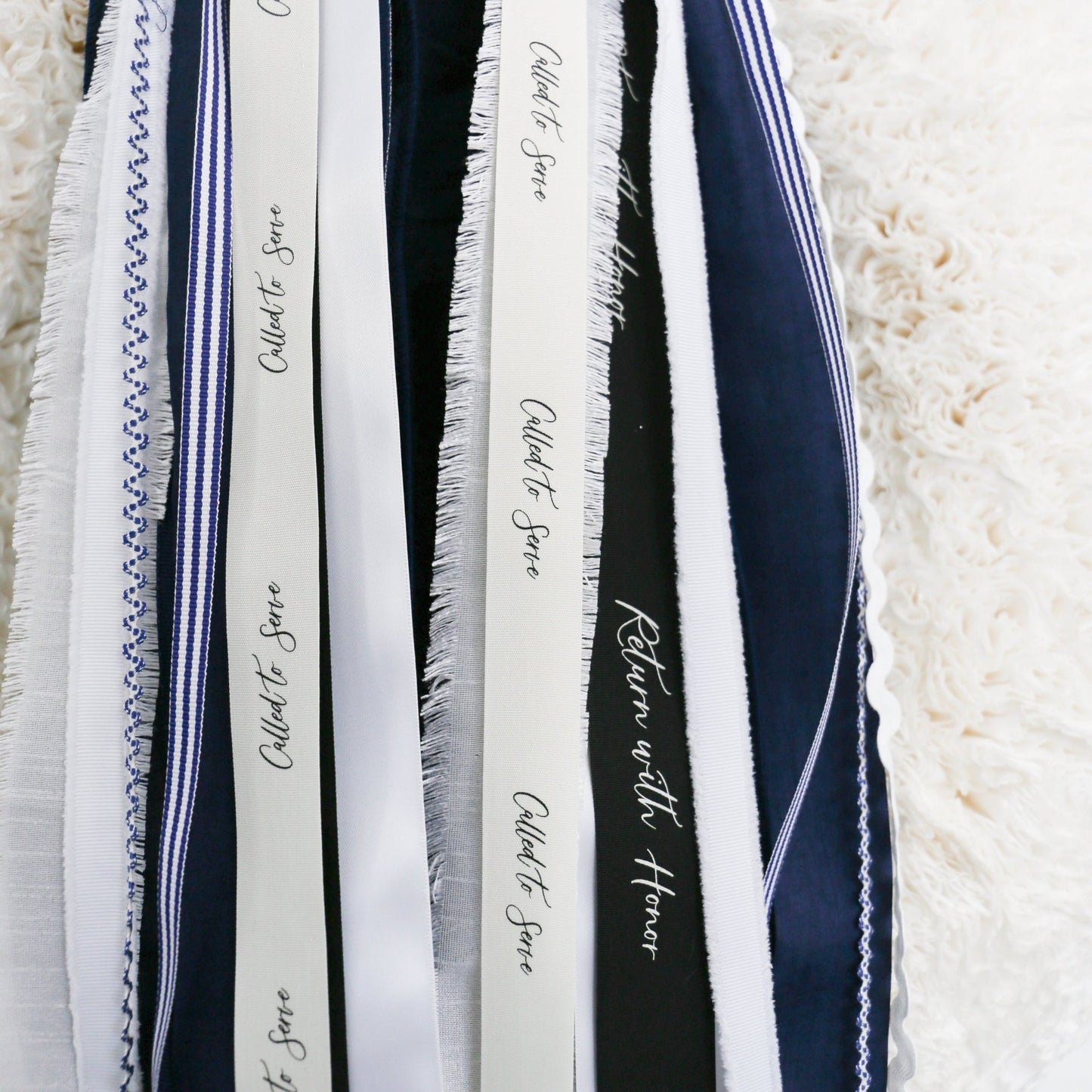 Missionary | Blue & White RIBBON SET™ (without Bow) - Knot and Spool