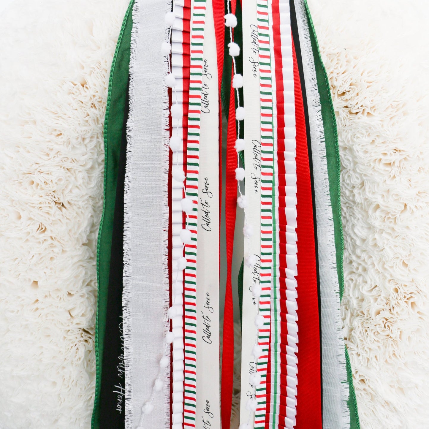 Missionary | Green, White & Red RIBBON SET™ (without Bow) - Knot and Spool