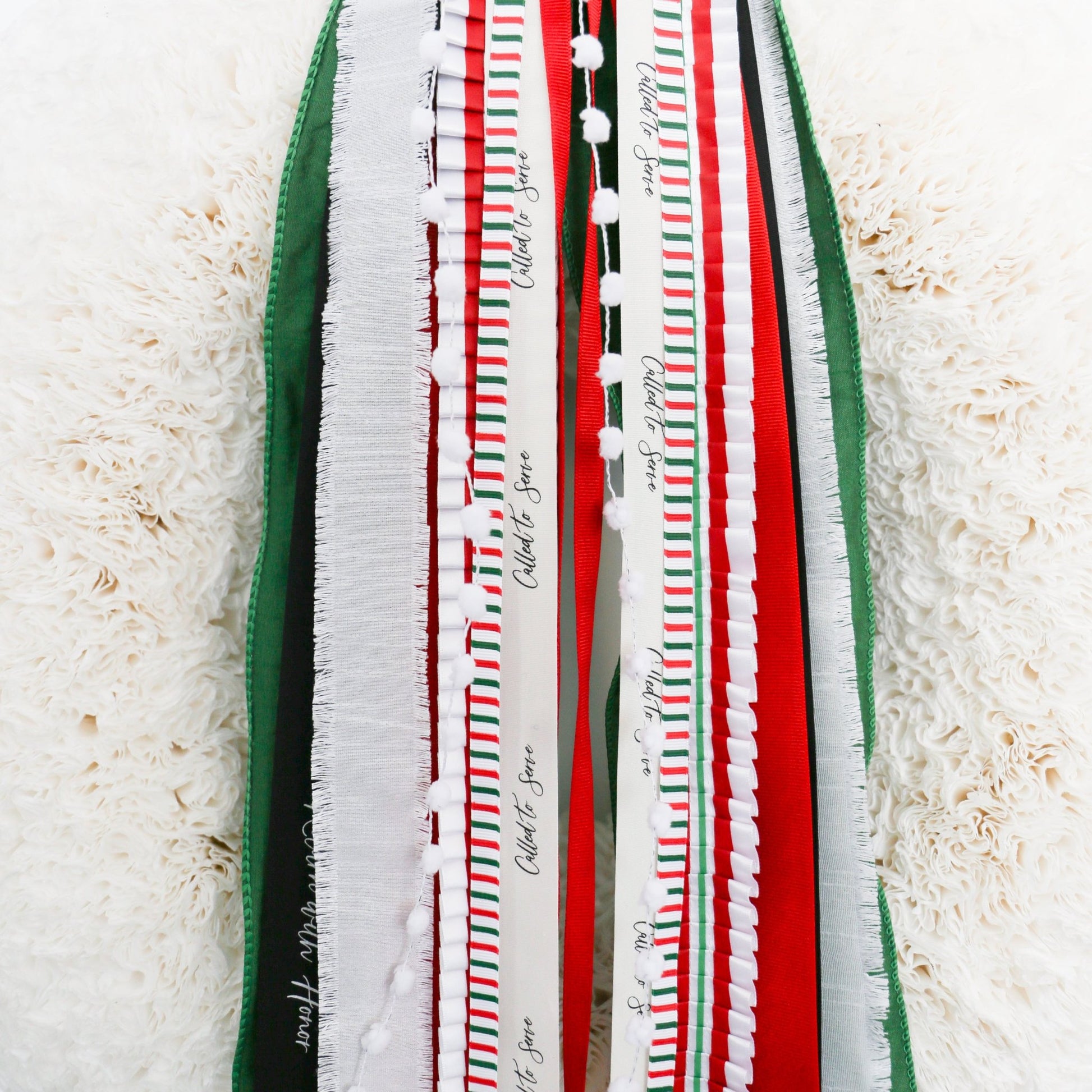 Missionary | Green, White & Red RIBBON SET™ (without Bow) - Knot and Spool