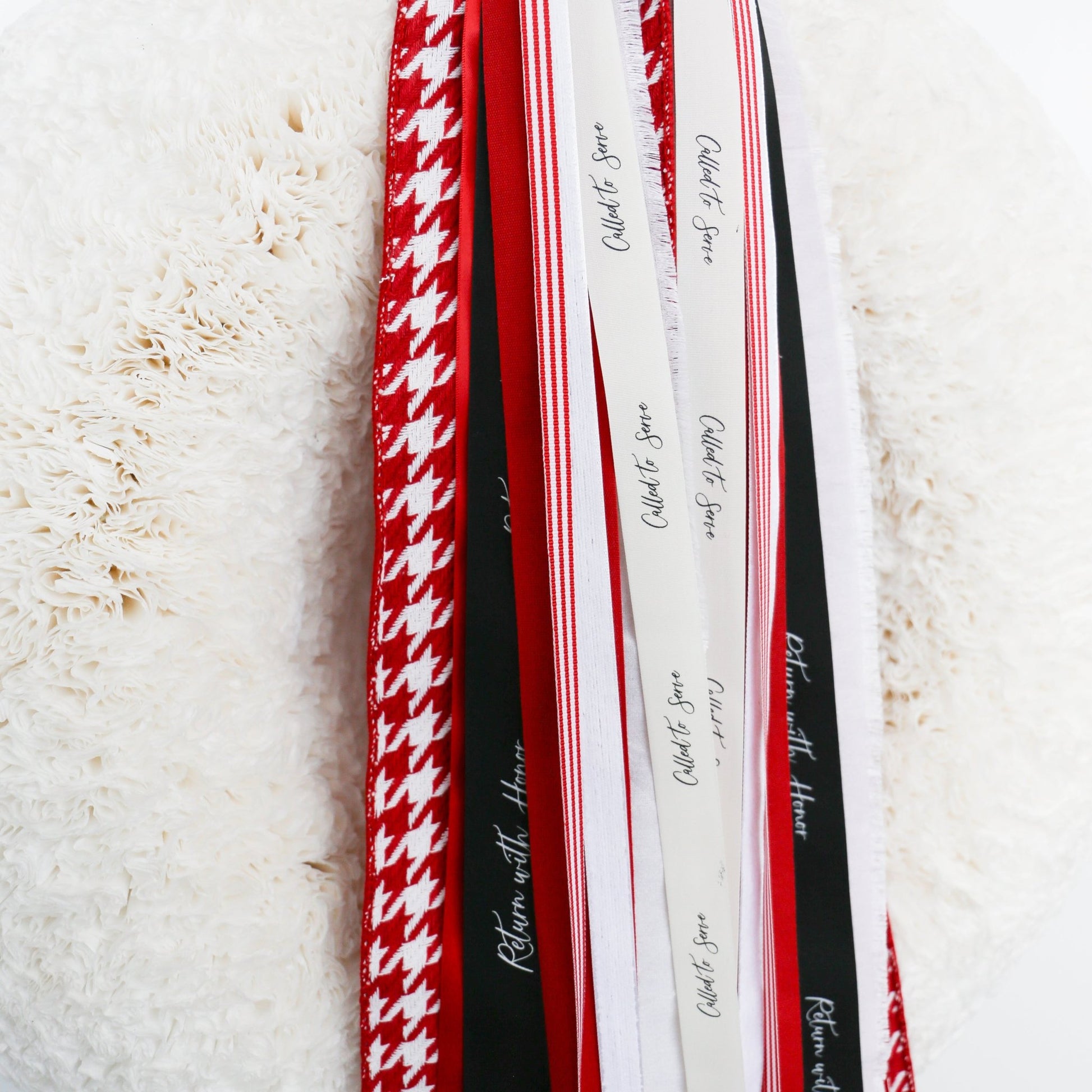 Missionary | Red & White RIBBON SET™ (without Bow) - Knot and Spool