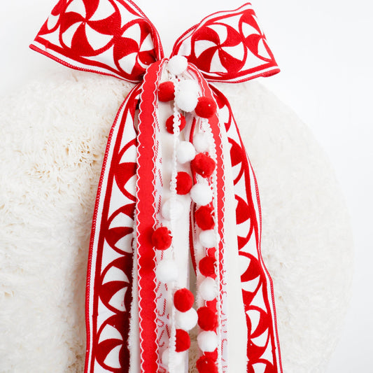 North Pole Peppermint RIBBON SET™ (with Bow) - Knot and Spool