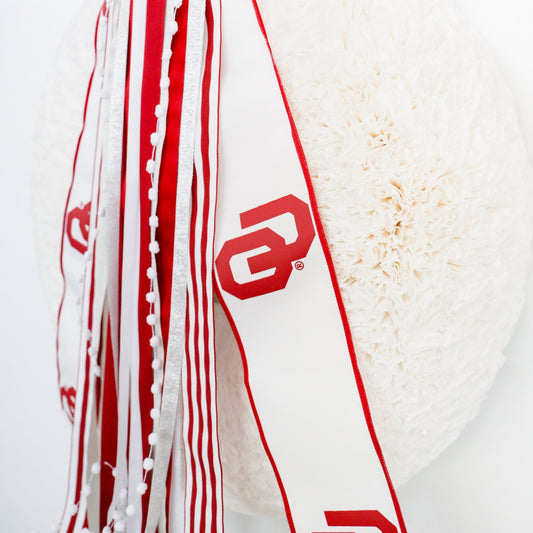 Oklahoma Sooner RIBBON SET™ (without Bow) - Knot and Spool