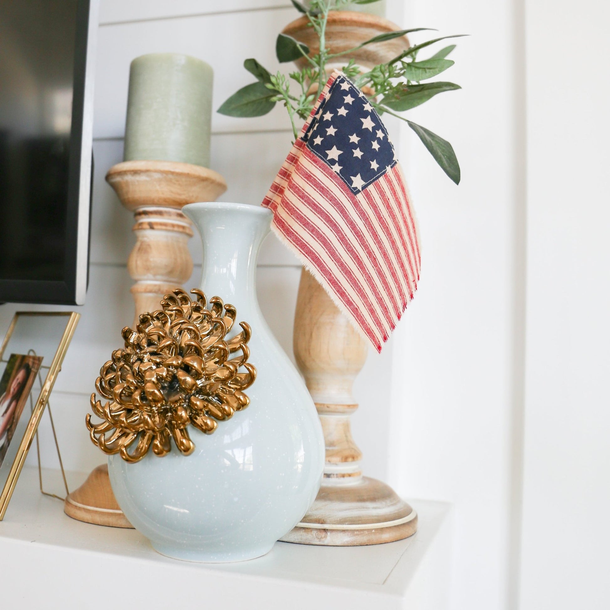 Patriotic Fabric Mini Flag - Knot and Spool