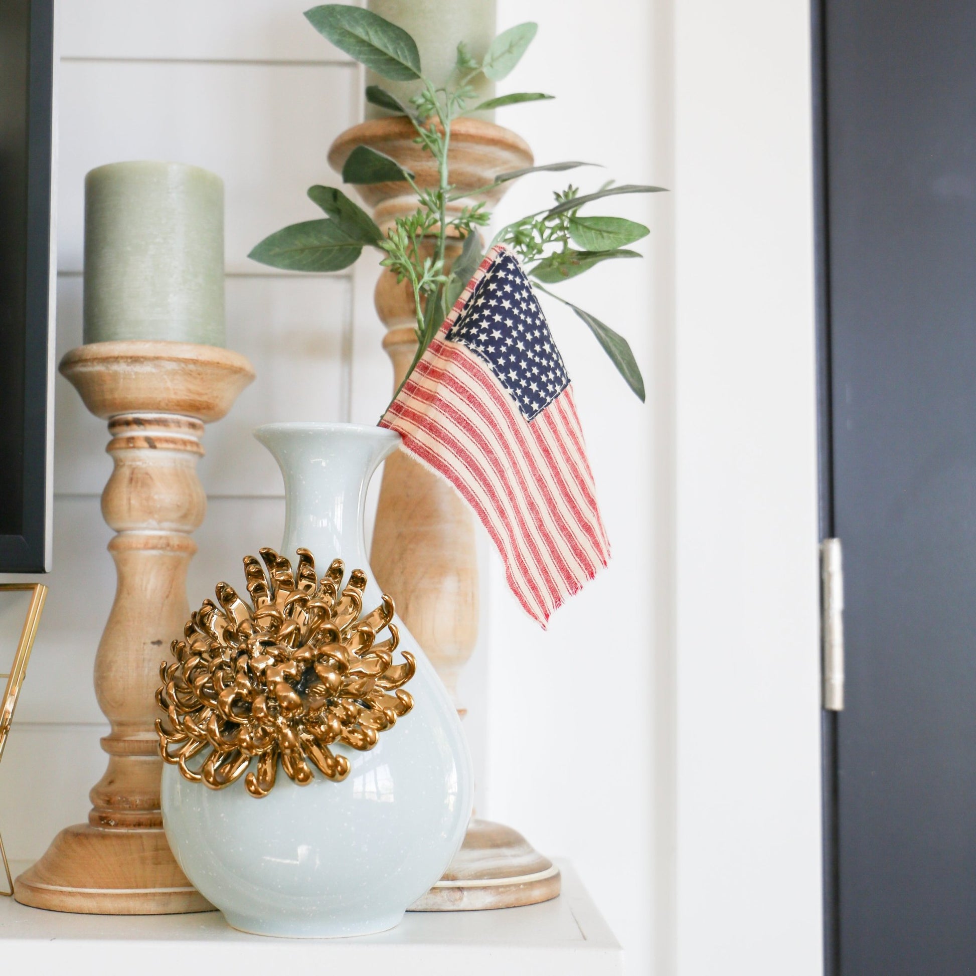 Patriotic Fabric Mini Flag - Knot and Spool