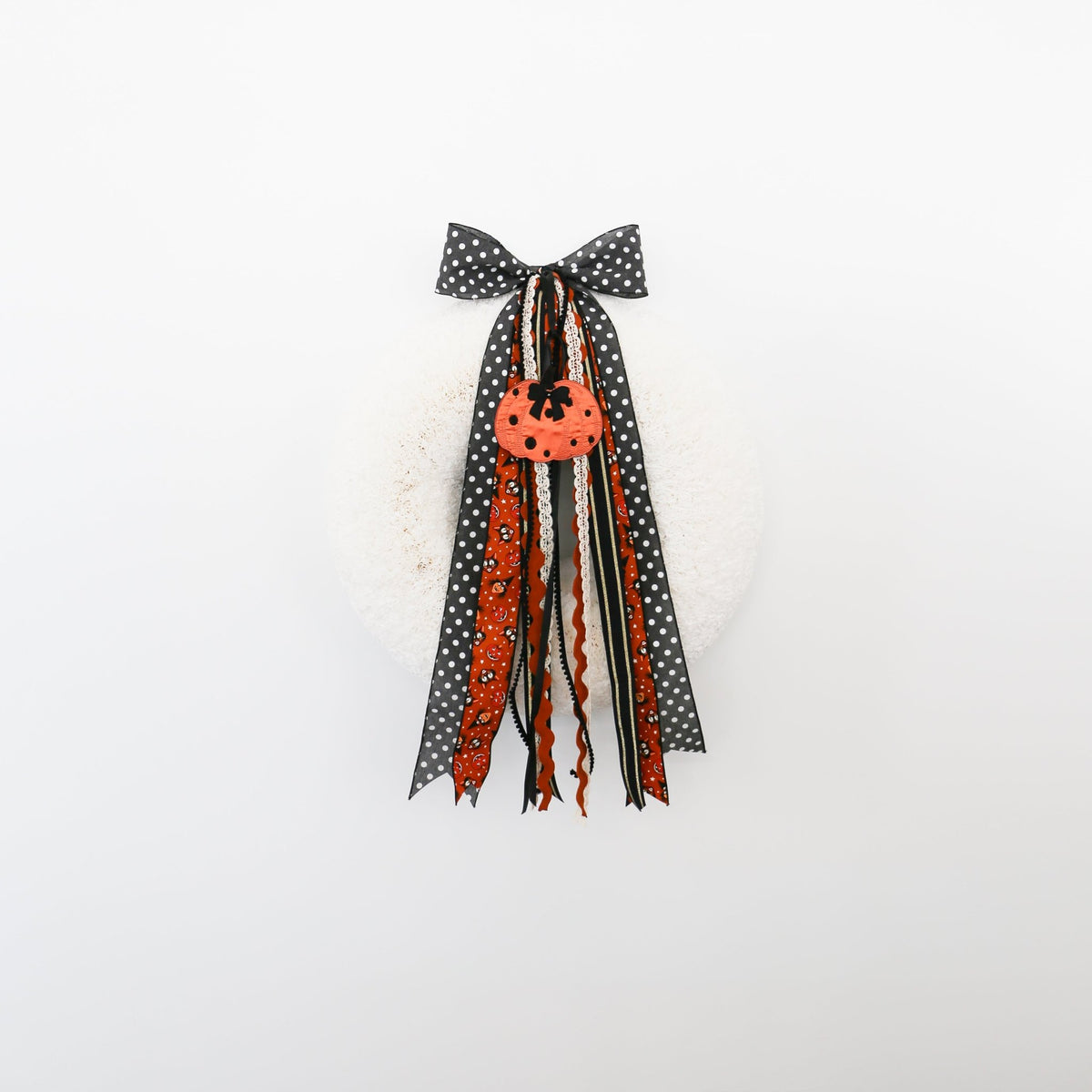 Polka Dot Pumpkin RIBBON SET™ (with Bow) - Knot and Spool