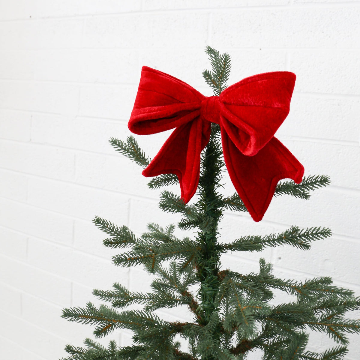 Red Velvet Bow Ornament | 4.5" W x 12" L - Knot and Spool