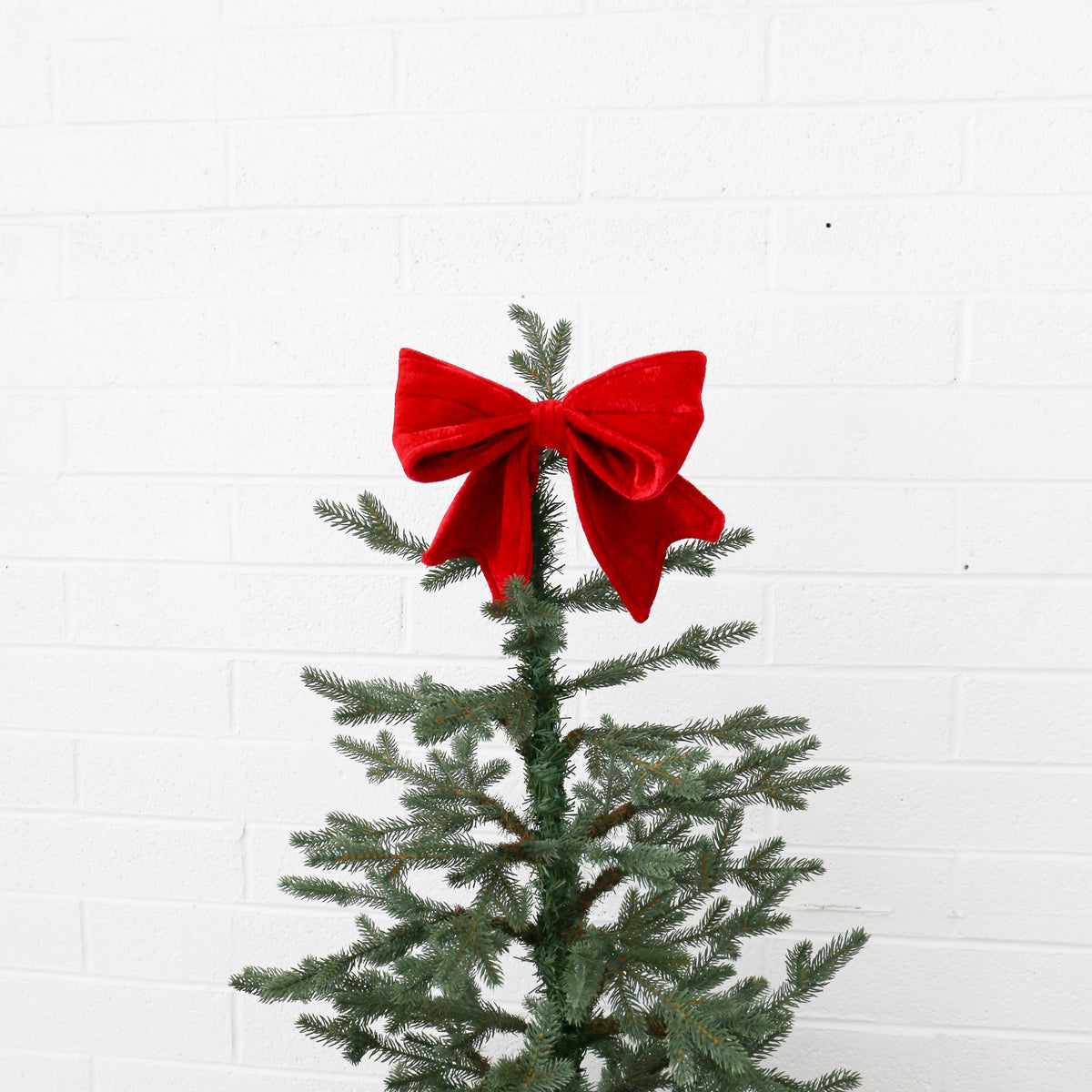 Red Velvet Bow Ornament | 4.5" W x 12" L - Knot and Spool