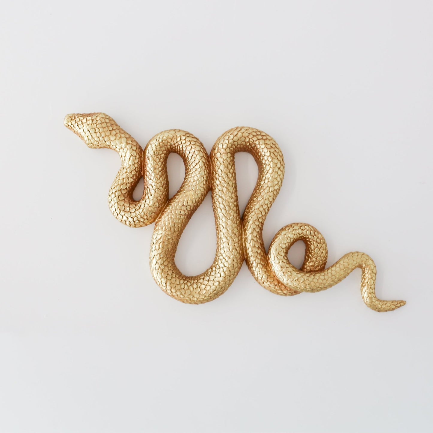 Resin Snake Wall Décor, Gold Finish - Knot and Spool
