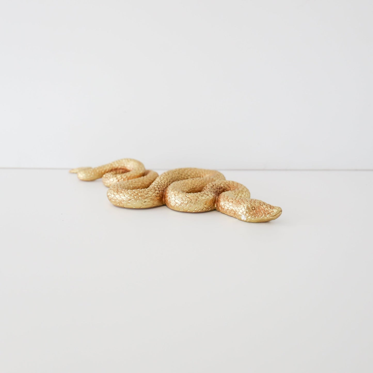 Resin Snake Wall Décor, Gold Finish - Knot and Spool