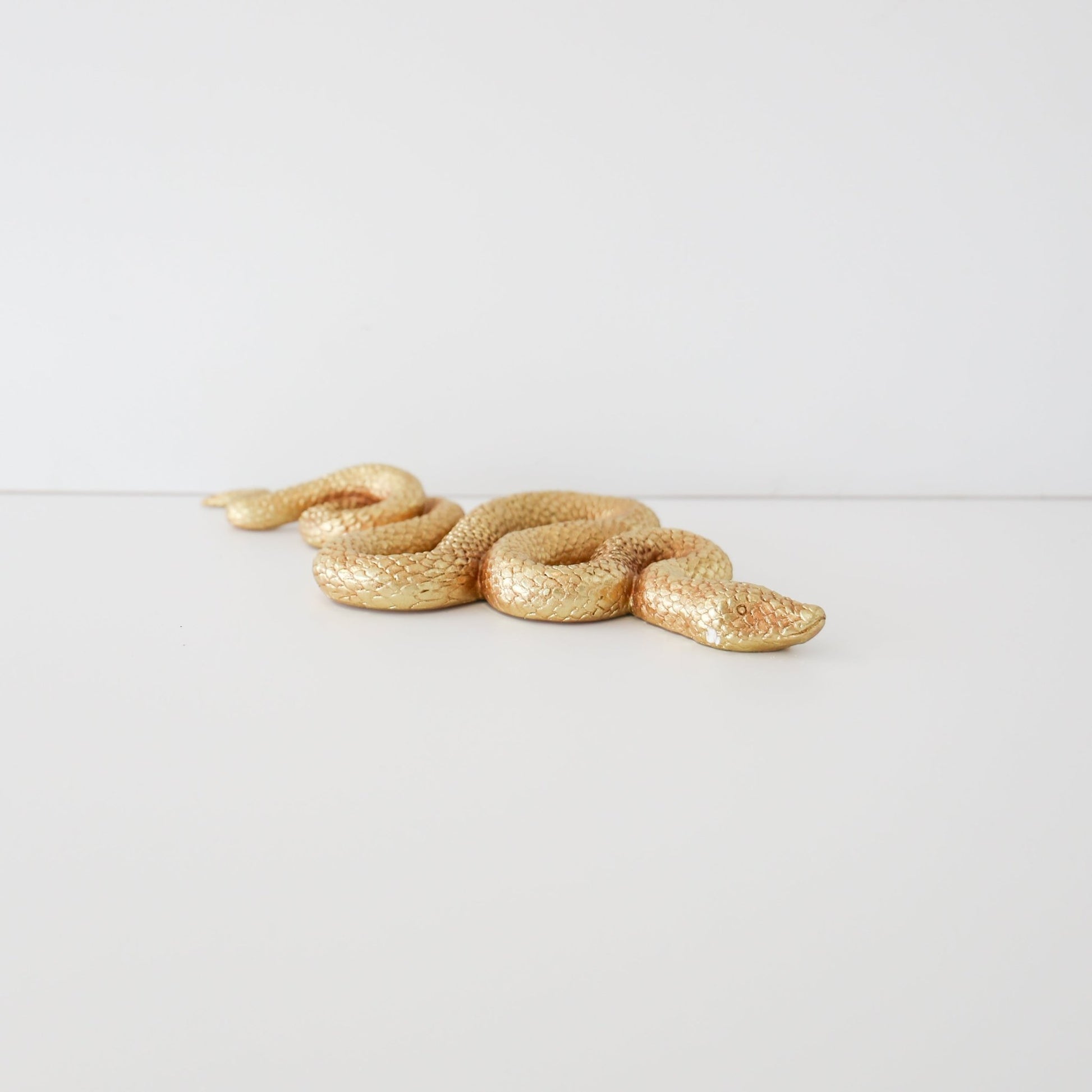 Resin Snake Wall Décor, Gold Finish - Knot and Spool