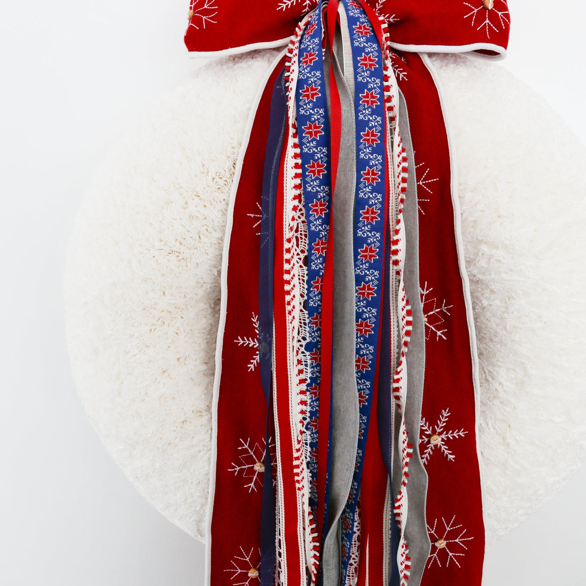 Scandinavian Snowfall RIBBON SET™ (with Bow) - Knot and Spool