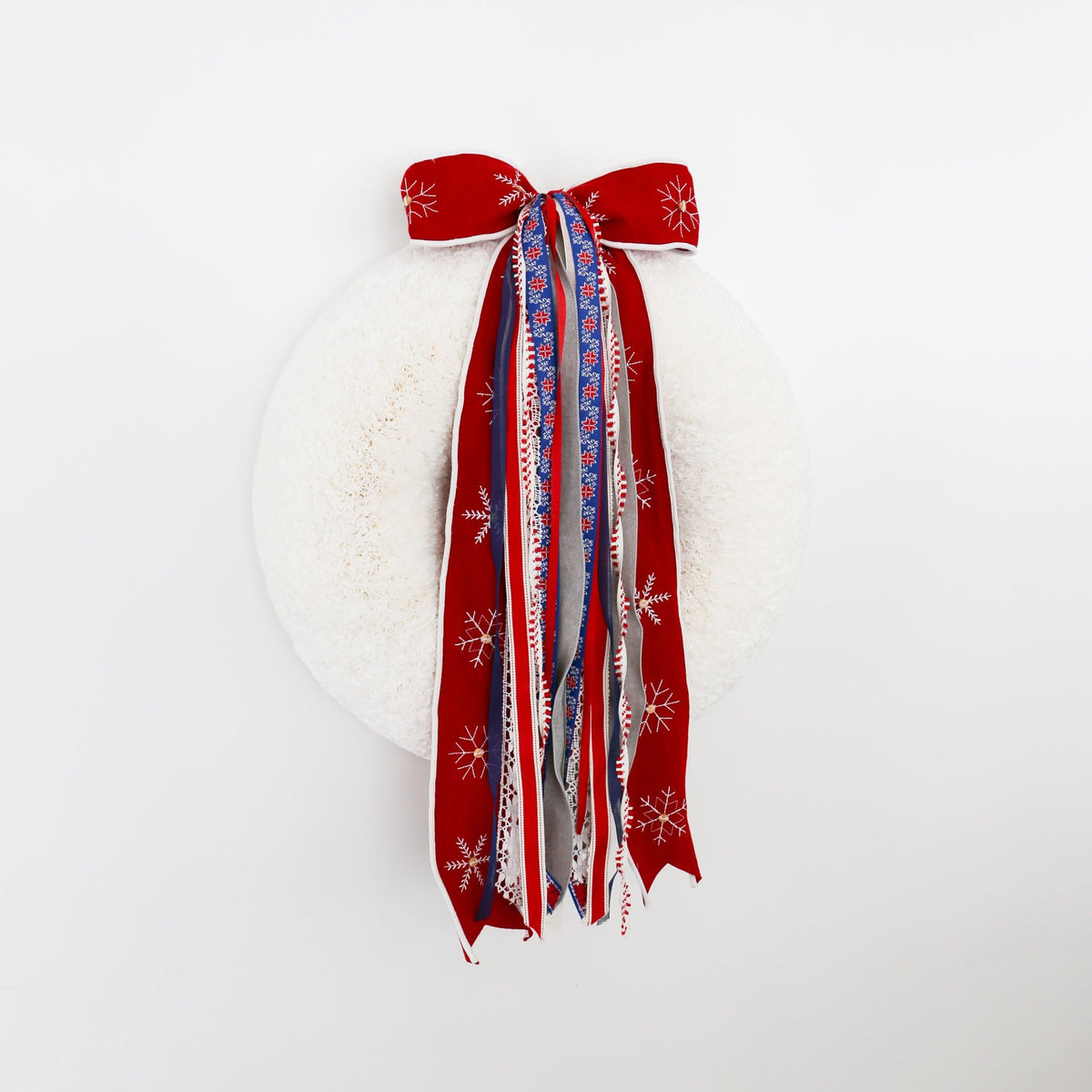 Scandinavian Snowfall RIBBON SET™ (with Bow) - Knot and Spool